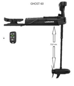 Moteur electrique GHOST pour eau douce avec sonde HDI intégrée - Lowrance