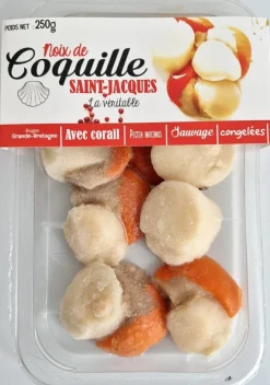NOIX DE COQUILLE ST JACQUES AVEC CORAIL ECOSSE 250G