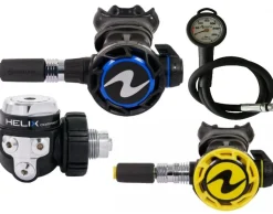 Pack détendeur HELIX COMPACT AQUALUNG + OCTOPUS HELIX COMPACT PRO AQUALUNG + Manomètre
