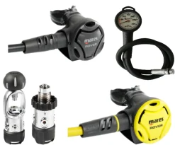 Pack détendeur ROVER 2S MARES DIN ou étrier + Octopus ROVER MARES + Manomètre