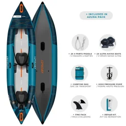 Pack kayak gonflable AZURA 375 2 places ABSTRACT