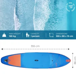 Pack paddle gonflable ESPADON 11'8" WATTSUP (sup.pompe.pagaie.leash)