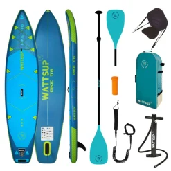 Pack paddle gonflable PIKE 11'6" WATTSUP (sup. pompe. pagaie. leash)
