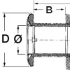 Passe-coque AISI 316 1/2" x 18 mm