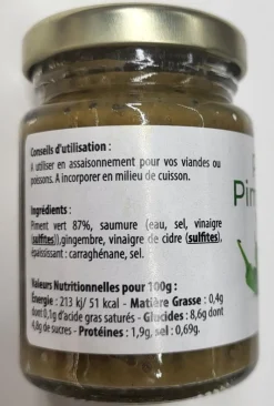 PATE DE PIMENT VERT 90 G SAVEURS CREOLE