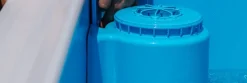 PISCINE BOIS PISTOCHE 2x2M avec Couverture de sécurité. filtration incluse et réglable sur 2 hauteurs d'eau