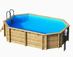 PISCINE BOIS TROPIC+510 4.95X3.45Xht1.2M - Octogonale allongée