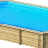 PISCINE BOIS WEVA+840 8.44X4.90Xh1.46M- Piscine octogonale allongée avec hauteur de 1m46