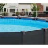 PISCINE HORS-SOL GRAPHITE Ø4M78X1M24 AVEC FILTRE A SABLE INTEX