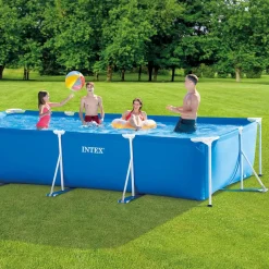 PISCINE METAL FRAME RECT TUBULAIRE L x l x h : 2.60 x 1.60 x 0.65m INTEX
