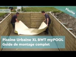 Piscine Urbaine XL 6.50x3.50xHt1.33M - Piscine bois avec couverture automatique et Filtre à sable