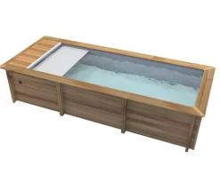 PISCINE URBAINE 6.00x2.50xHt1.33 avec Couverture immergée automatique