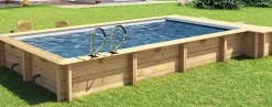 PISCINE URBAINE 6.00x2.50xHt1.33M avec Volet Immergé automatique. Filtre à sable. Pompe à chaleur et Coffre de filtration