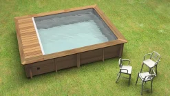 PISCINE URBAINE 4.20x3.50xHt1.33M avec Couverture Immergé Automatique myPool