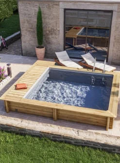 PISCINE URBAINE 4.20x3.50xHt1.33M avec Couverture Immergé Automatique myPool