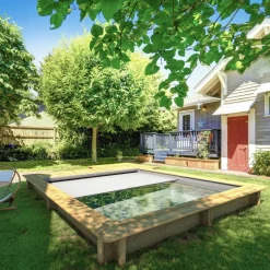 PISCINE URBAINE 4.20x3.50xHt1.33M avec Couverture Immergé Automatique myPool