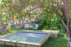 PISCINE URBAINE 4.20X3.50XHt1.33M avec Couverture Automatique immergée automatique. Filtre à Sable et Coffre de Filtration