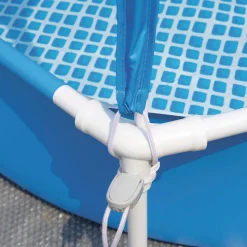 PISCINETTE METAL FRAME RONDE TUBULAIRE + CANOPY Ø x h : 1.83 x 0.38 m INTEX