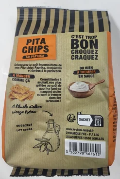 PITA CHIPS PAPRIKA 90G LE VIEUX BISTROT