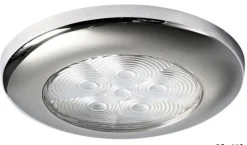 Plafonnier étanche en inox - Lumière LED blanche ou bleue - sans encastrement - Osculati