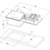 PLAN DE CUISSON RABATTABLE FOLDY: ÉVIER + 1 FEU RECTANGULAIRE - CAN CAN