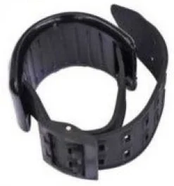 Plomb cheville courbe plastifié 500 gr noir sur sangle silicone SUBLEST