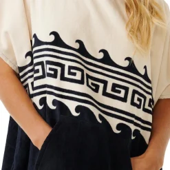 Poncho serviette à capuche de surf femme MIXED Noir/Blanc RIP CURL