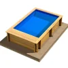 POOL'N BOX JUNIOR 3.70x2.40x0.70M - Piscine bois petit format sans permis avec coffre de rangement intégré