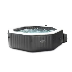 PURE SPA INTEX CARBONE 4P octogonal - Bulles. jets. écostérilisateur