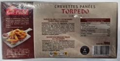 QUEUES DE CREVETTES PANÉES TORPEDO CRUES 700G GEL PECHE