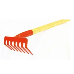 RATEAU FLASHMER 5 DENTS PLATES 120CM ACIER ROUGE