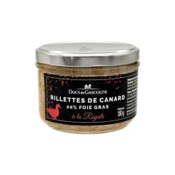 RILLETTES CANARD ROYALE (20% foie gras) 180G DUCS DE GASCOGNE