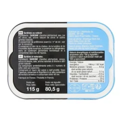 SARDINES SANS ARETE NATUREL 115G