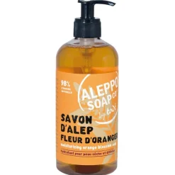 SAVON ALEP LIQUIDE FLEUR ORANGER 500ML - ALEPPO SOAP
