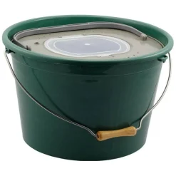 SEAU À VIFS PLASTILYS AVEC PANIER VIVIER VERT 18L