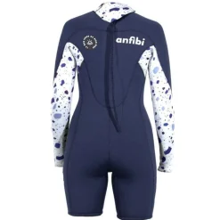 Shorty de longe-côte manches longues double zip 4/3 mm femme MELLOW SEA ANFIBI