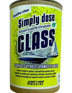 SIMPLY GLASS - NETTOYANT SURFACES VITREES. VERNIES ET POLIES - 20 PASTILLES EFFERVESCENTES DE 5 GRS - MATT CHEM