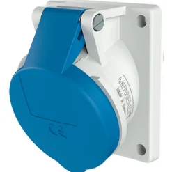 Socle femelle semi-encastré incliné 3 pôles 16A - IP44