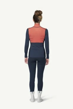 Sous-vêtement Merinos Femme LAUPAREN MERINO 190 ZIP NECK WMN CORAL/NIGHT/INK DEVOLD