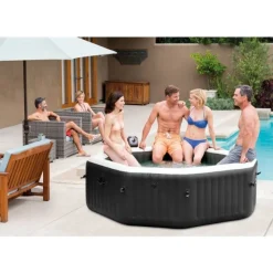SPA GONFLABLE PURESPA CARBONE BULLE JET 6 PLCS OCTO