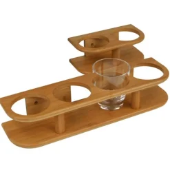 Support 4 verres. diamètre 77 mm - bambou