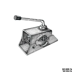 Support pour roue jockey réglable Ø tube 48mm