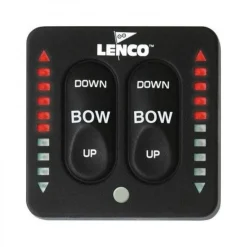 Tableau de contrôle semi intégré double avec LED - pour flaps double verins - LENCO