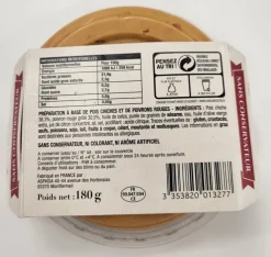 TARTINABLE HOUMOUS POIVRONS 180G .