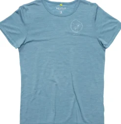 Tee shirt Merinos femme ACTIVE "SPRING" TEE WMN SKYBLUE DEVOLD