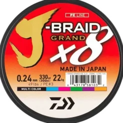 TRESSE DAIWA J-BRAID GRAND X8 300M MULTICOLORE