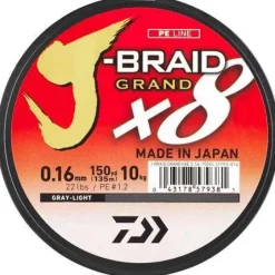 TRESSE DAIWA J-BRAID GRAND X8 135M GRIS