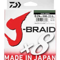 TRESSE DAIWA J-BRAID X8 500M VERT