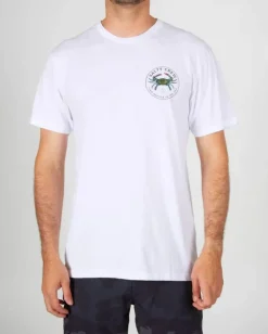 T-SHIRT BLUE CRABBER PRENIUM WHITE SALTY CREW