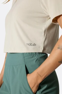 T-Shirt de randonnée Femme Rivelin Crop Tee Wmns Pebble - RAB
